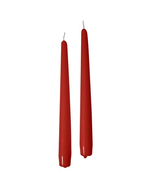 Candele coniche Ø 2,2 cm h. 30 cm 12 pezzi - Rosso