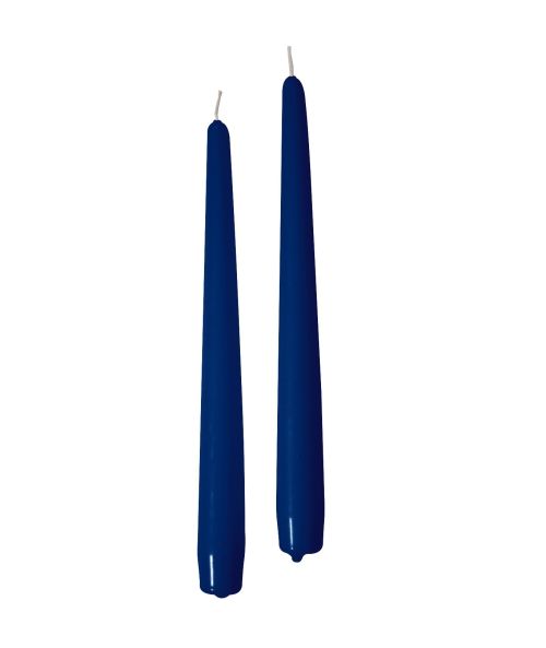 Candele coniche Ø 2,2 cm h. 30 cm 12 pezzi - Blu notte