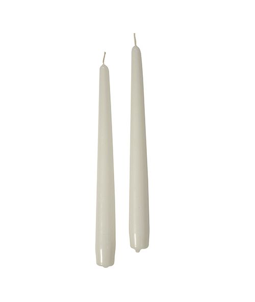 Candele coniche Ø 2,2 cm h. 30 cm 12 pezzi - Panna