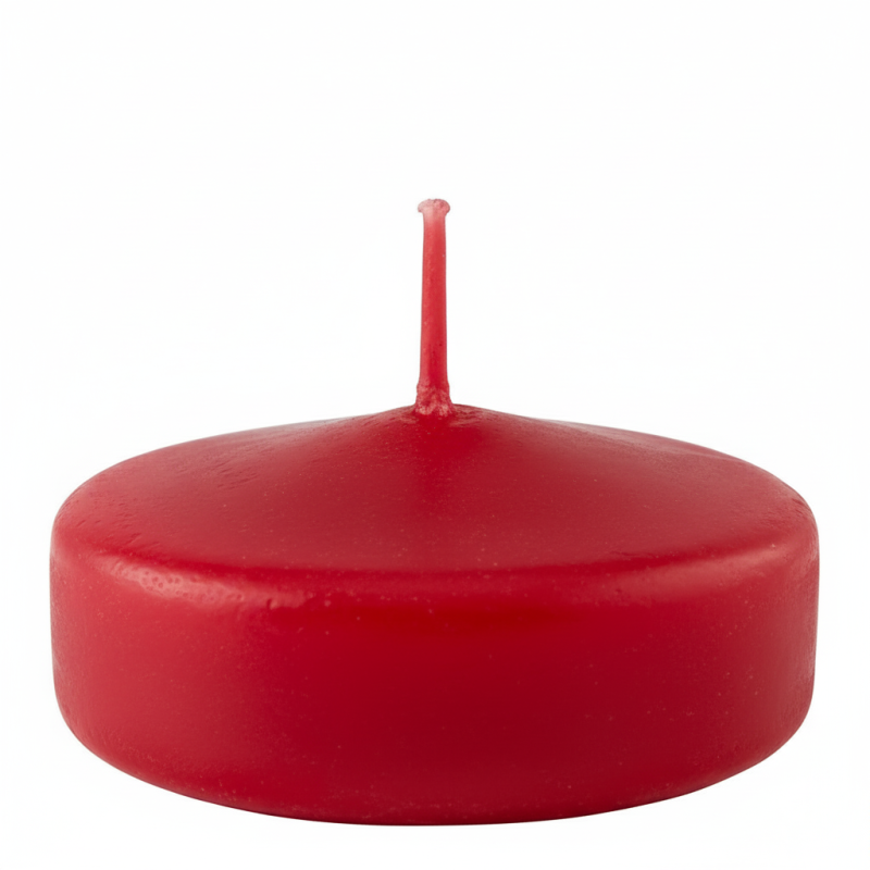 Candele galleggianti Ø 5 cm h. 3 cm 28 pezzi - Rosso