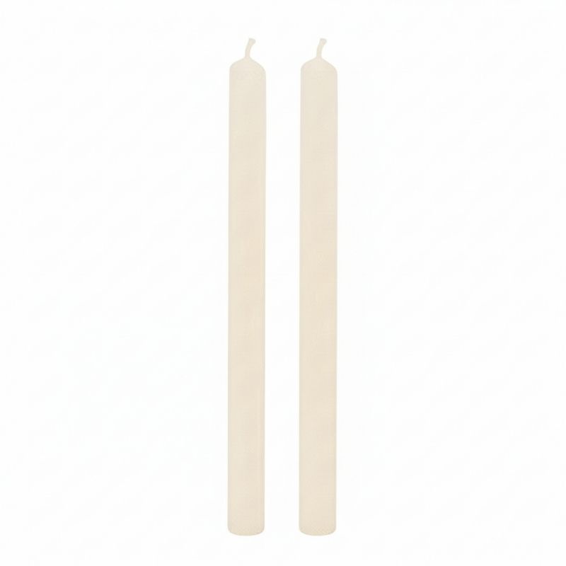 8 Candele Cilindriche  - ∅ 2,2 cm h 25 cm - Avorio