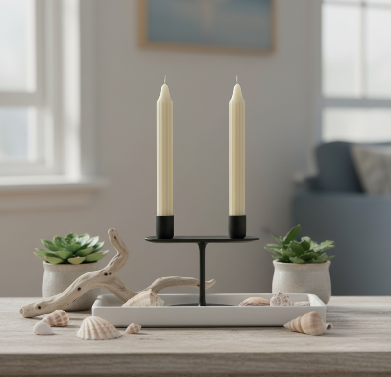 Candele Doriche Ø 2,2 cm h. 25 cm 2 pezzi - Avorio