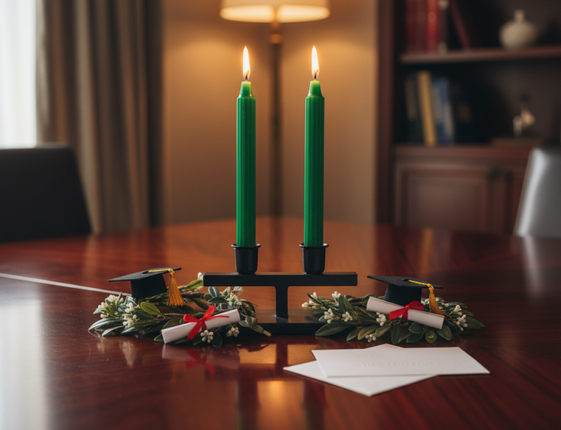 Candele Doriche Ø 2,2 cm h. 25 cm 2 pezzi - Verde Scuro