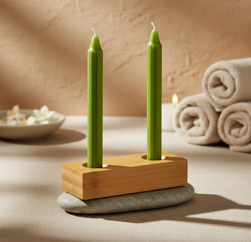Candele Doriche Ø 2,2 cm h. 25 cm 2 pezzi - Pistacchio