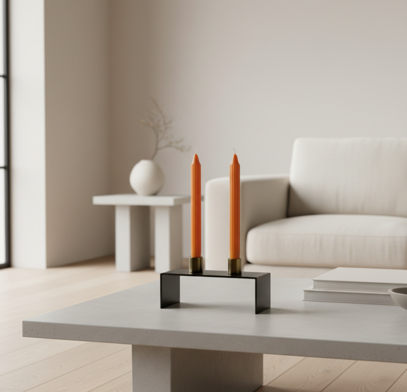 Candele Doriche Ø 2,2 cm h. 25 cm 2 pezzi - Terracotta