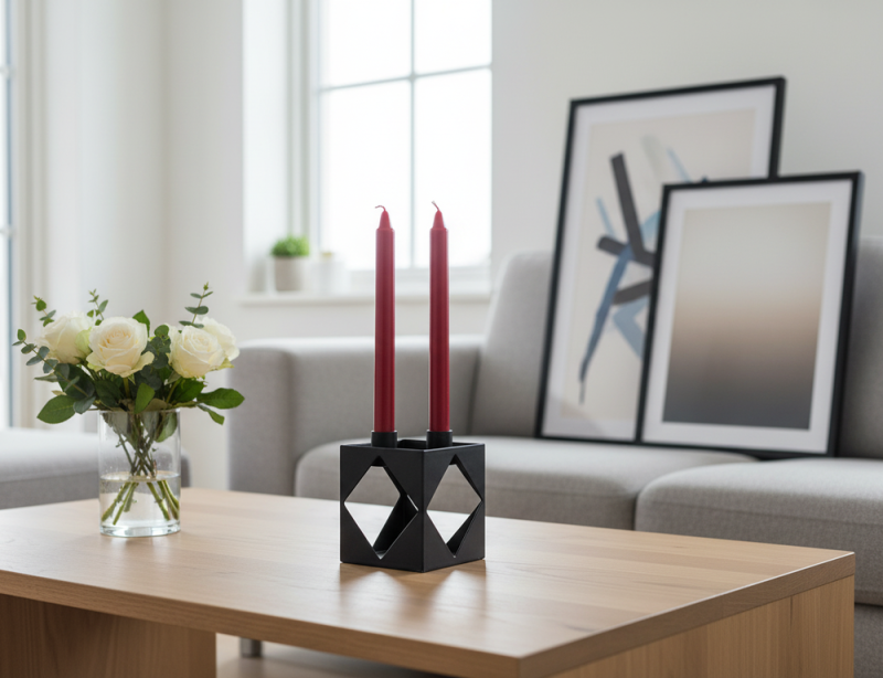 Candele Doriche Ø 2,2 cm h. 25 cm 2 pezzi - Borgogna