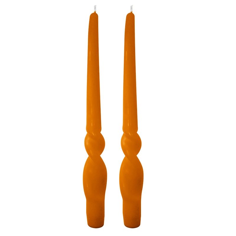Set da 4 candele artigianali con spirale Voluta - Altezza 30 cm -Terracotta