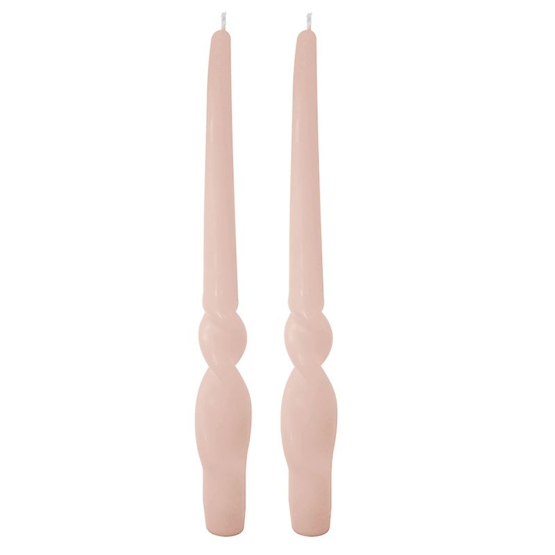 Set da 4 candele artigianali con spirale Voluta - Altezza 30 cm - Pesca