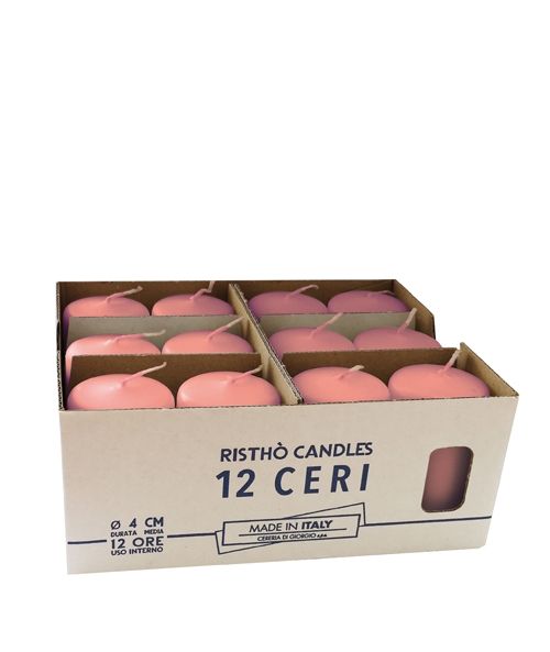 Ceri Ø 4 cm h. 7 cm 12 pezzi - Rosa bebè