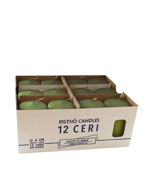 Ceri Ø 4 cm h. 7 cm 12 pezzi - Verde muschio