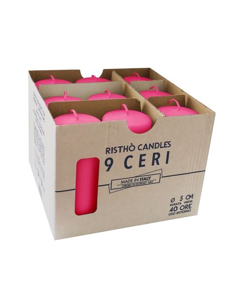 Ceri Ø 5 cm h. 12 cm 9 pezzi - Fucsia