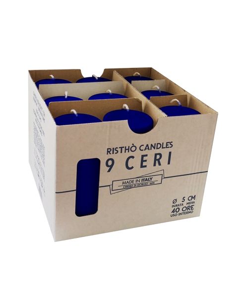 Ceri Ø 5 cm h. 12 cm 9 pezzi - Blu Navy