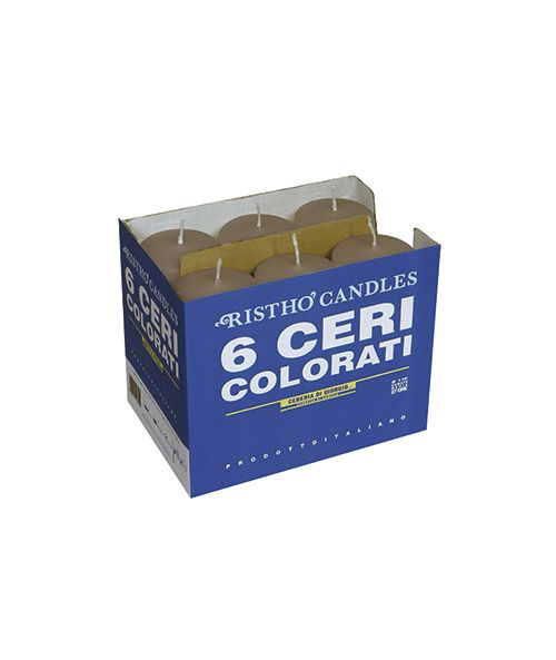 Ceri Ø 6 cm h. 15 cm 6 pezzi - Tortora