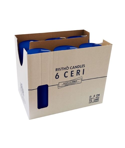 Ceri Ø 6 cm h. 15 cm 6 pezzi - Blu Navy