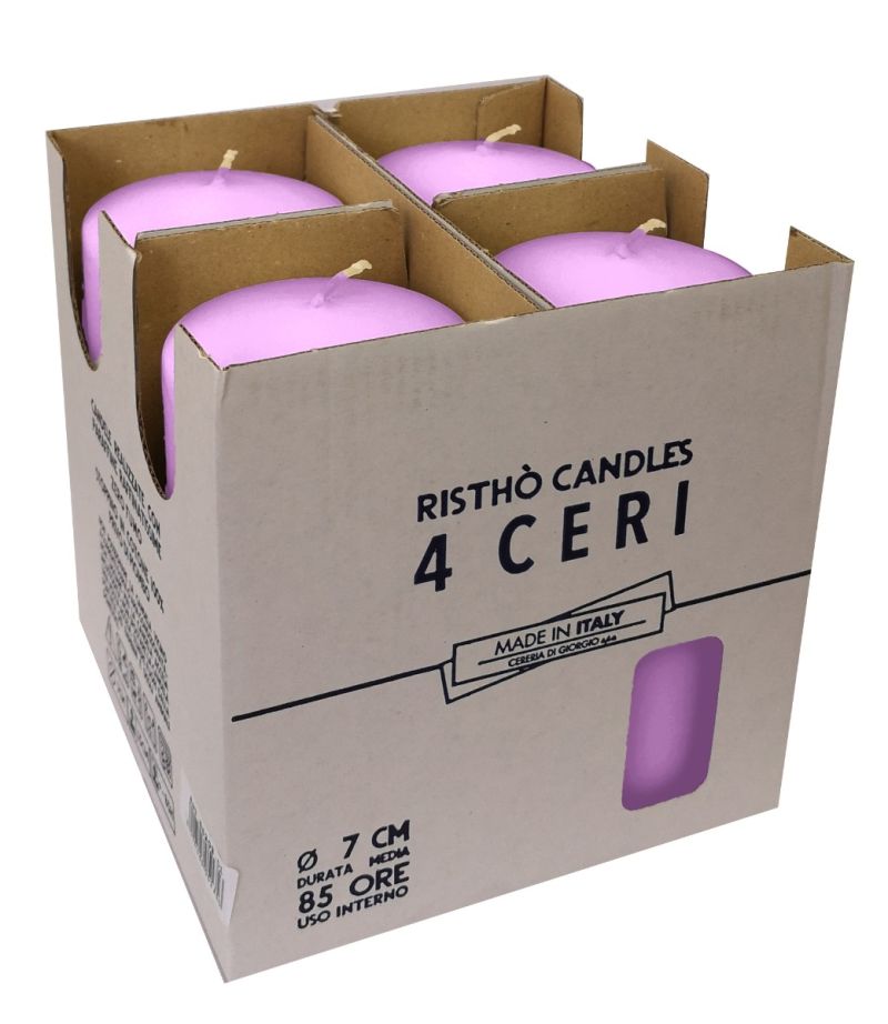 Ceri Ø 7 cm h. 15 cm 4 pezzi -Viola Polvere