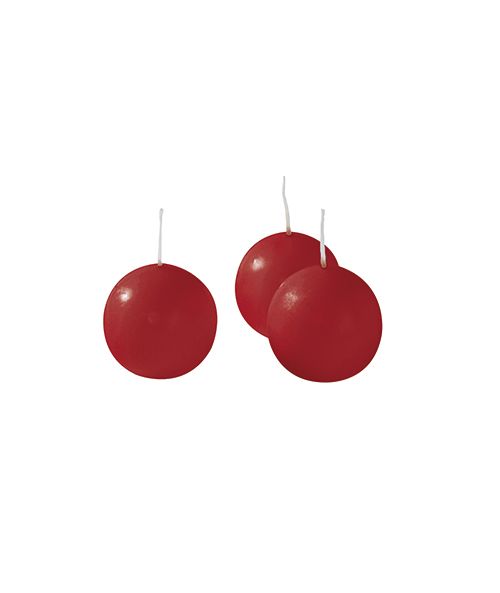 Candele sfera Ø 3 cm 20 pezzi - Rosso