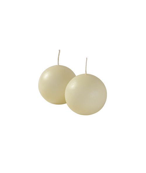 Candele sfera Ø 4,5 cm 12 pezzi - Avorio