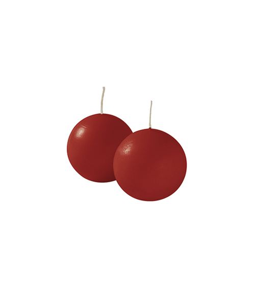 Candele sfera Ø 4,5 cm 12 pezzi - Rosso