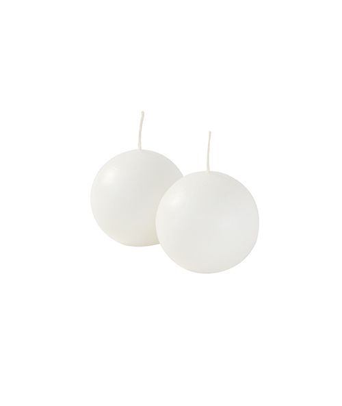 Candele sfera Ø 6 cm 6 pezzi - Bianco