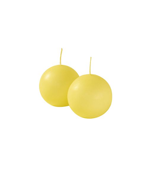 Candele sfera Ø 6 cm 6 pezzi - Giallo