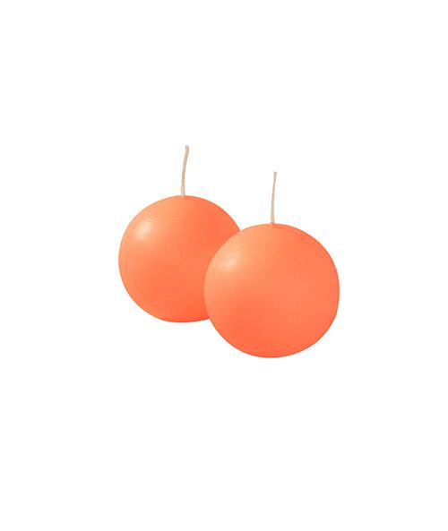 Candele sfera Ø 6 cm 6 pezzi - Arancio