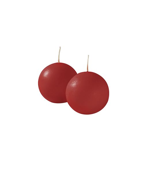 Candele sfera Ø 6 cm 6 pezzi - Rosso
