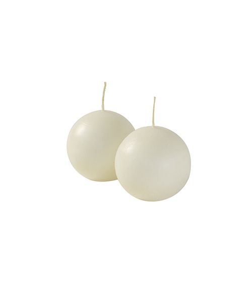 Candele sfera Ø 6 cm 6 pezzi - Panna