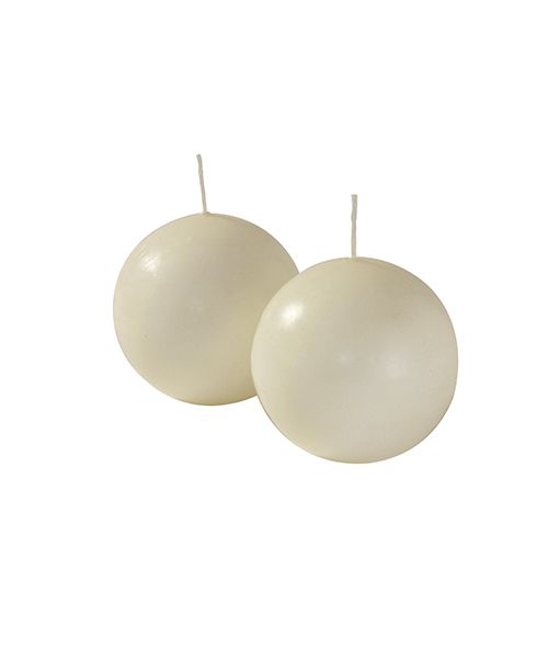 Candele sfera Ø 8 cm 4 pezzi - Avorio