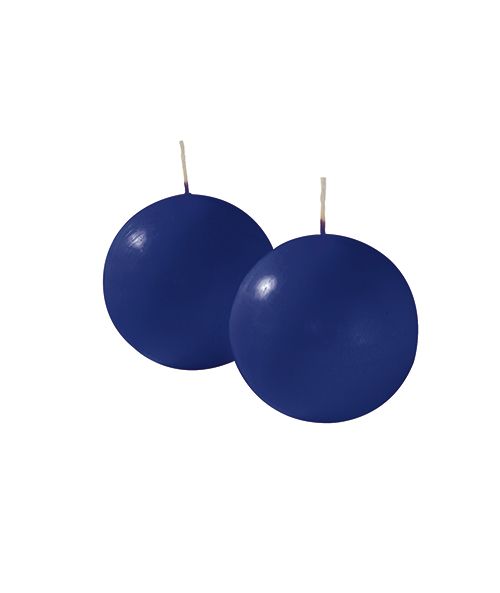 Candele sfera Ø 8 cm 4 pezzi - Blu