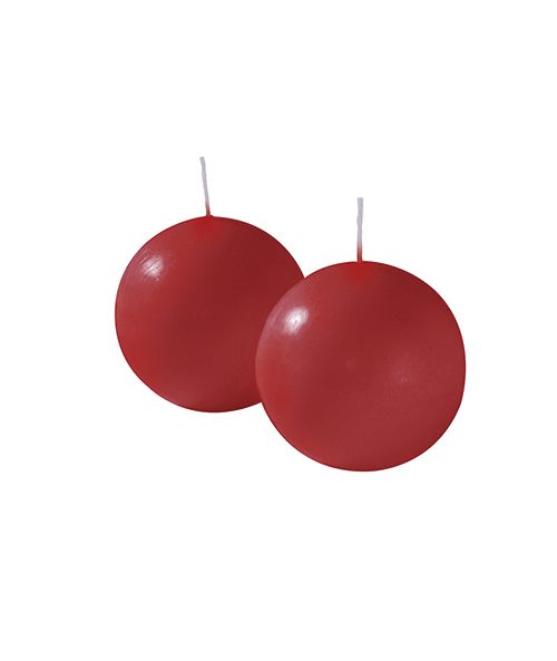 Candele sfera Ø 8 cm 4 pezzi - Rosso