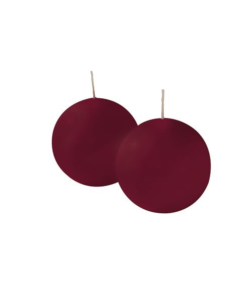 Candele sfera Ø 8 cm 4 pezzi - Bordeaux