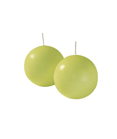 Candele sfera Ø 8 cm 4 pezzi - Verde pop