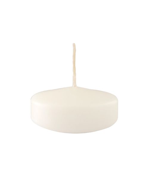 Candele galleggianti, diam. 7 cm, h.1,5, 12 pcs- bianco.