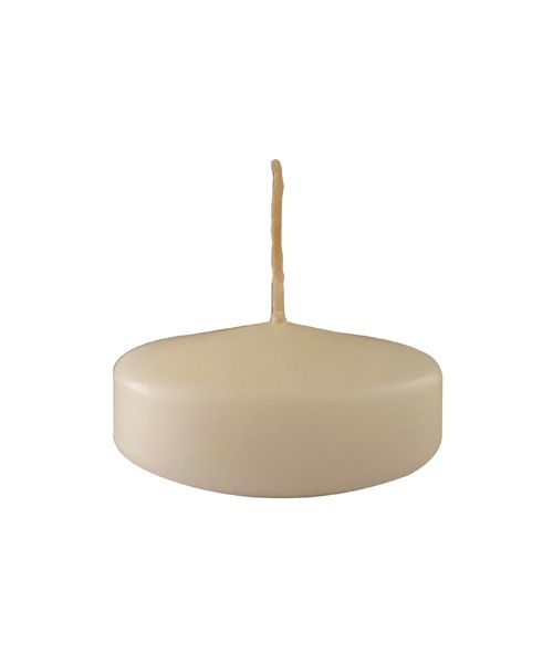 Candele galleggianti Ø 7 cm h. 1,5 cm 12 pezzi - Avorio