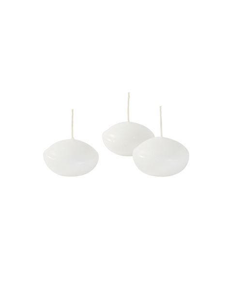 Candele galleggianti Ø 4,5 cm h. 2,7 cm 20 pezzi - Bianco