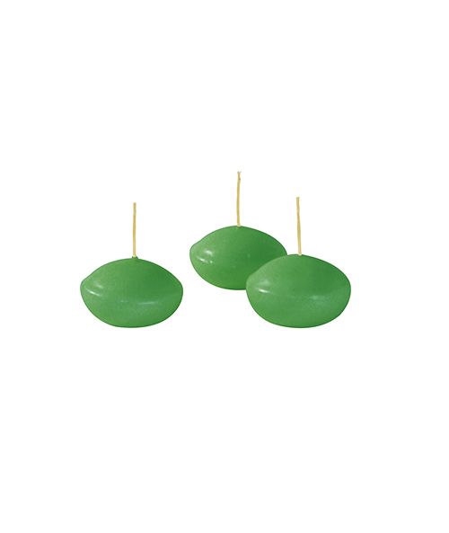 Candele galleggianti Ø 4,5 cm h. 2,7 cm 20 pezzi - Verde bandiera