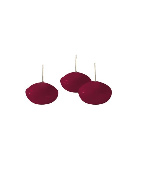 Candele galleggianti Ø 4,5 cm h. 2,7 cm 20 pezzi - Bordeaux