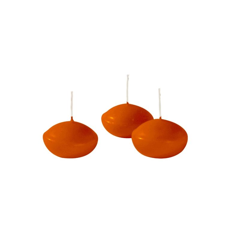 Candele galleggianti Ø 4,5 cm h. 2,7 cm 20 pezzi - Terracotta