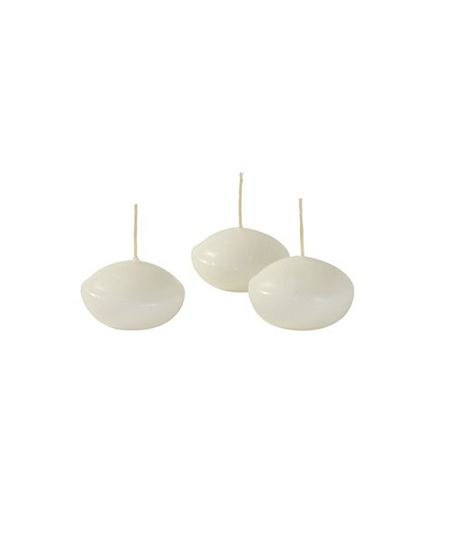 Candele galleggianti Ø 4,5 cm h. 2,7 cm 20 pezzi - Panna