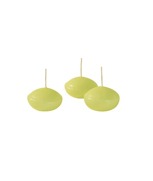 Candele galleggianti Ø 4,5 cm h. 2,7 cm 20 pezzi - Verde pop