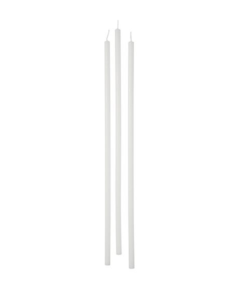 Candele stelo Ø 0,9 cm h. 37 cm 12 pezzi - Bianco