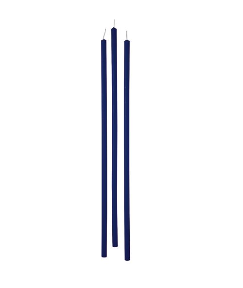 Candele stelo Ø 0,9 cm h. 37 cm 12 pezzi - Blu