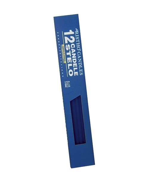 Candele stelo Ø 0,9 cm h. 37 cm 12 pezzi - Blu