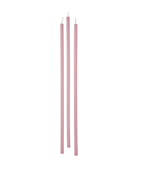 Candele stelo Ø 0,9 cm h. 37 cm 12 pezzi - Rosa scuro