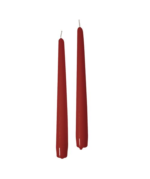 Candele coniche Ø 2,2 cm h. 25 cm 10 pezzi - Rosso