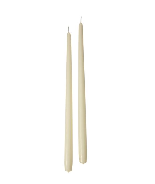 Candele coniche Ø 2,2 cm h. 40 cm 6 pezzi - Avorio
