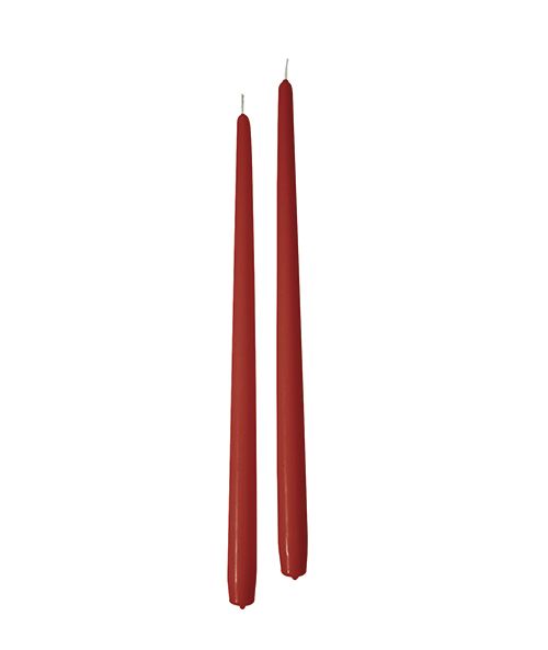 Candele coniche Ø 2,2 cm h. 40 cm 6 pezzi - Rosso