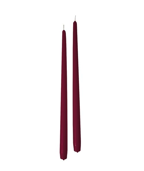 Candele coniche Ø 2,2 cm h. 40 cm 6 pezzi - Bordeaux