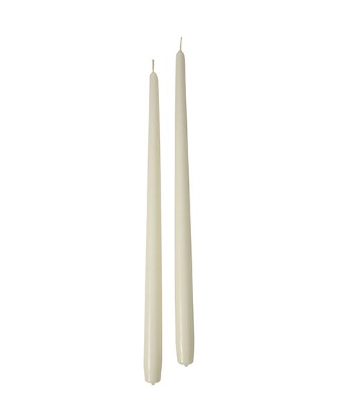 Candele coniche Ø 2,2 cm h. 40 cm 6 pezzi - Panna