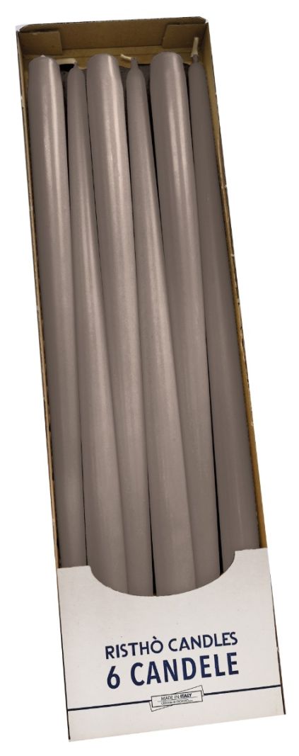 Candele coniche Ø 2,2 cm h. 40 cm 6 pezzi -  Mocha Mousse